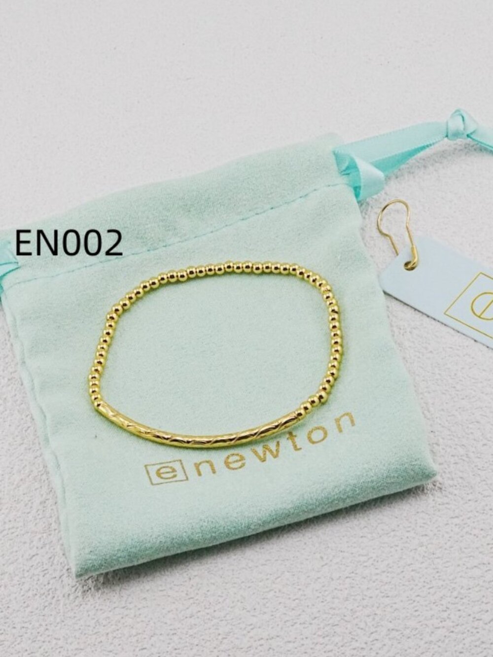 Enewton Gold Faceted Curved Tube Bead Bracelet